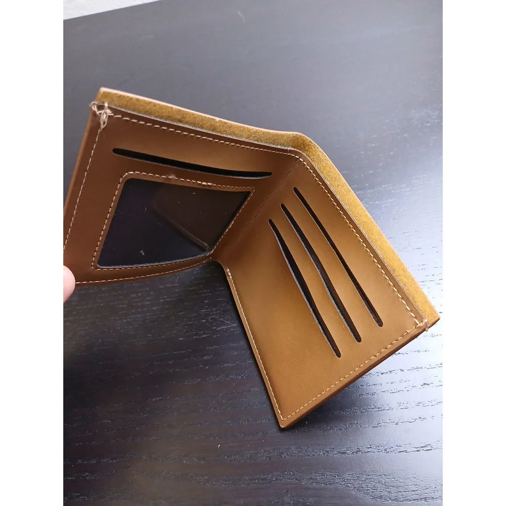 Psalm 46:10 Be Still and Know Religious Brown Faux Leather Bifold Mens Wallet